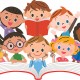 Children enjoying reading