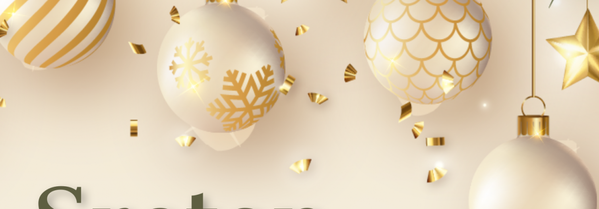 Gold Green Simple Christmas Day Card (Square)